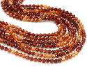 Hessonite Ombré Faceted Round 3.5mm