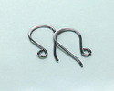 Nina Designs Sterling Silver Black Finish Simple Flat Ear Wire 10x20mm