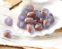 Czech Glass Matte Tanzanite w/ Copper Fire Polished Rondelle 3x5mm