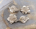 Green Girl Sterling Silver Rose Blossom Clasp 30x14mm