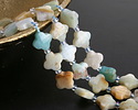 Black Gold Amazonite Faceted Quatrefoil 10mm