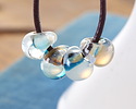 Unicorne Beads Glass Impressionist Shore Teardrop 9-10mm