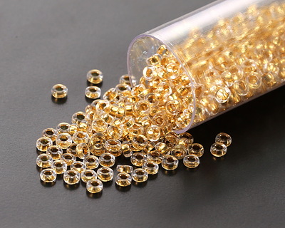 Miyuki 24kt Gold Lined Crystal Spacer Bead 2.2mm