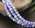 Periwinkle & White Agate Round 6mm