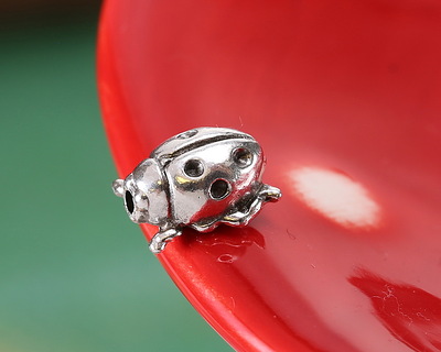 TierraCast Antique Silver (plated) Ladybug 10x8mm