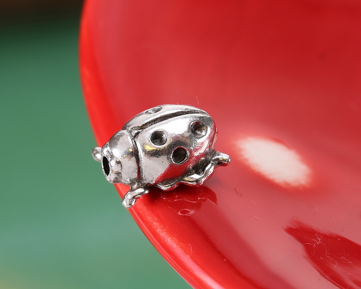 TierraCast Antique Silver (plated) Ladybug 10x8mm
