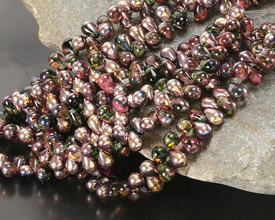 Czech Glass Rose Garden Teardrop 4x6mm