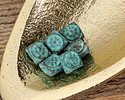 Mykonos Copper (plated) Patina Tiny Sun Flat Barrel 7mm