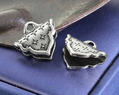 TierraCast Antique Pewter (plated) Marrakesh Crimp End 17x18mm