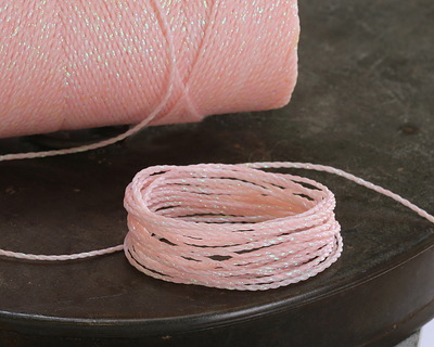 Linhasita Iridescent Flamingo White (FLAMINGO) Waxed Polyester Cord PE-4 1mm