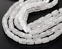 Rock Crystal Quartz Microfaceted Tube 7x10mm