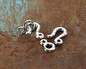 TierraCast White Bronze (plated) Hammered Hook & Eye Clasp
