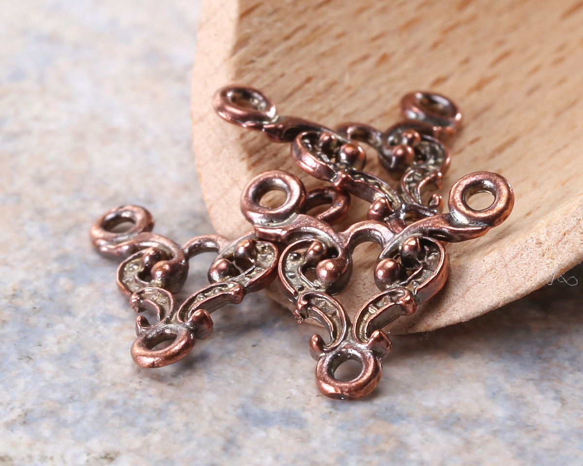 Mykonos Antique Copper (plated) 3-Ring Empire Link 16mm