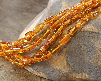 Dendritic Red Amber (A) Irregular Rectangle 5-7x7-11mm