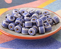 Mykonos Ceramic Periwinkle Tube Spacer 7x8mm