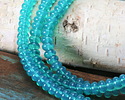 Capri Blue Opal Glass Rondelle 5x8mm