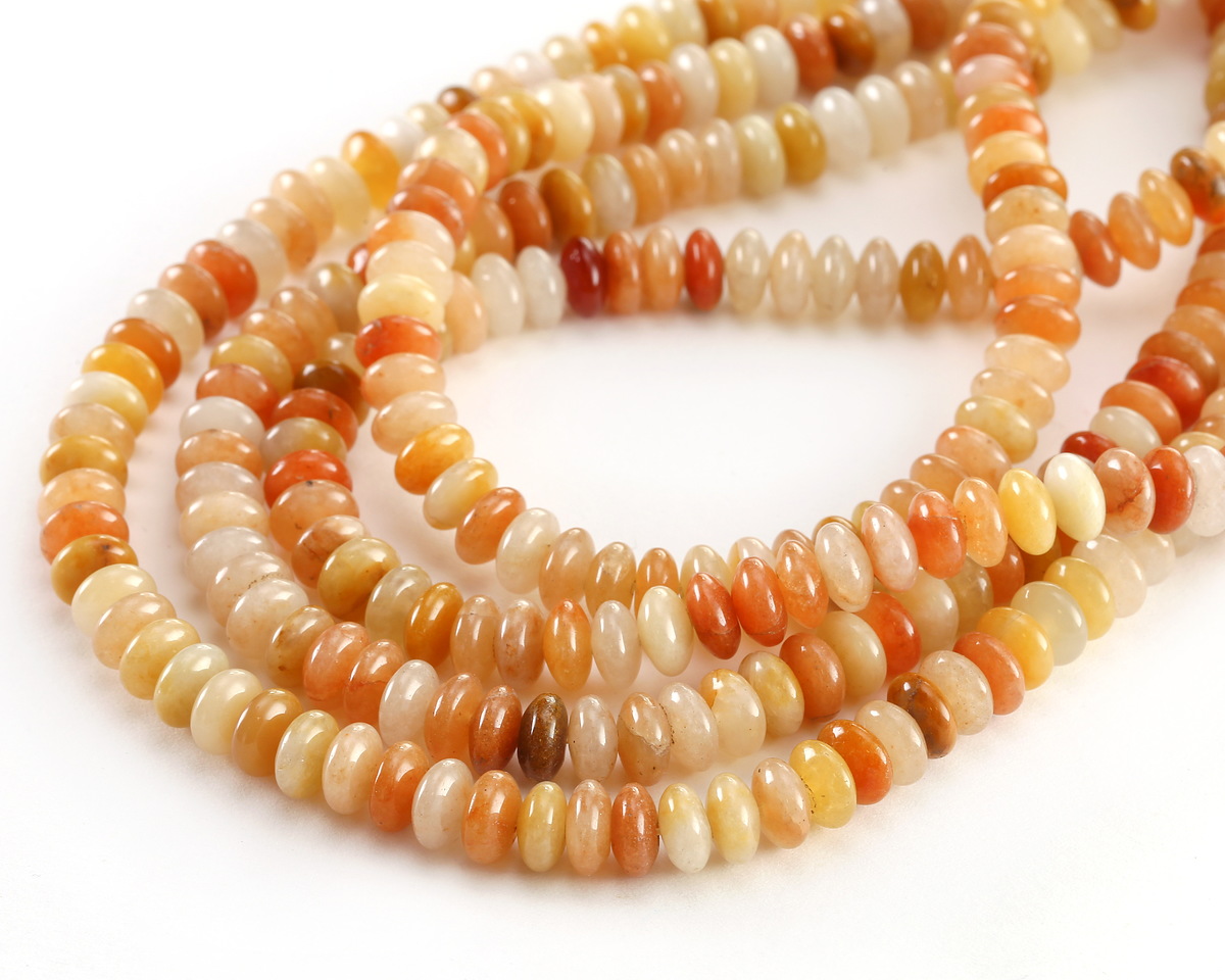 Yellow Jade (nat.) Rondelle 5x8mm