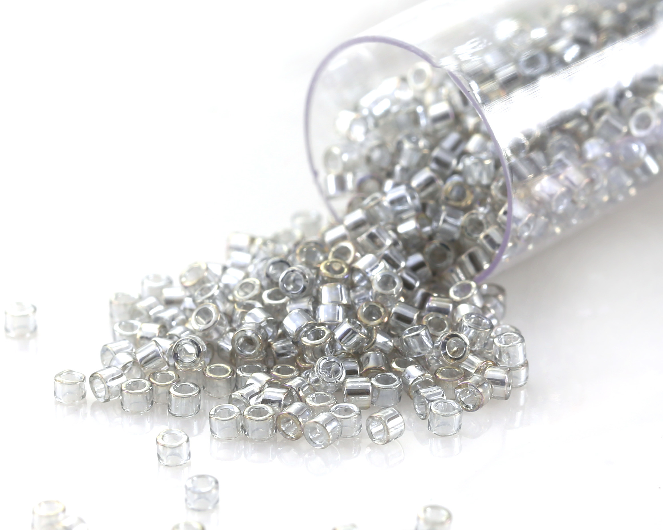 miyuki　プライマー＋シート5枚 Miyuki Delica Transparent Silver Gray Gold Luster (DB0114