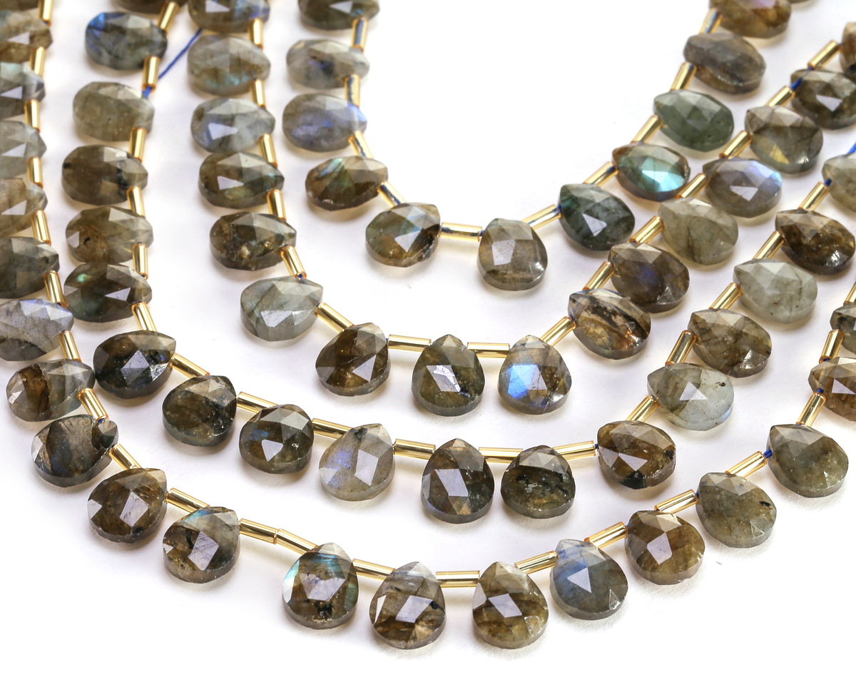 Labradorite (A) Microfaceted Teardrop 8x10mm