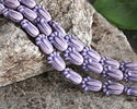 Czech Glass Lavender w/ Purple Wash Tulip 12x8mm