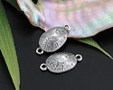 Antique Silver (plated) Limpet Sea Shell Focal Link 19x10mm