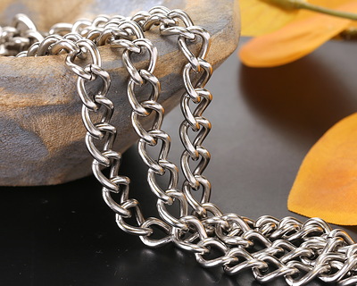 Antique Silver Finish Large Curb Chain