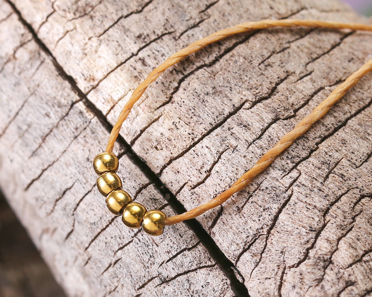 Waterproof 18K Gold PVD Plated Stainless Steel Round 2mm, 1.2mm hole