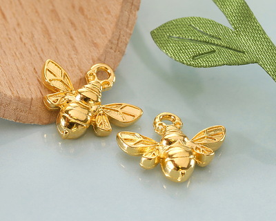 24K Gold (plated) Bee Focal 15x13mm