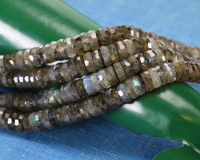 Labradorite Microfaceted Heishi 2x6mm