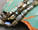 Labradorite (A) Microfaceted Long Nugget 9x14mm