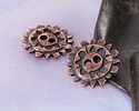 Mykonos Antique Copper (plated) Sunshine Button 20mm