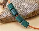 Mykonos Ceramic Forest Green Tube Spacer 9-10x8mm