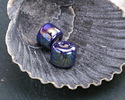 Mykonos Ceramic Iridescent Cobalt Tube Spacer 7x8mm