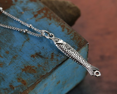 Nina Designs Sterling Silver Sardine Focal Link 5x32mm