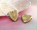 Mykonos Antique Brass (plated) Heart Focal Bead 19mm