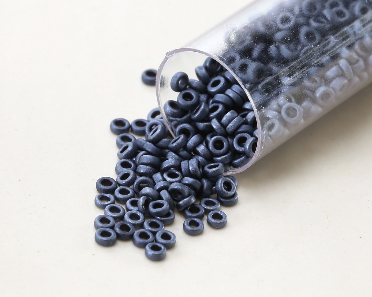 Miyuki Matte Gunmetal Spacer Bead 2.2mm