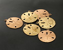 Brass Sand Dollar Charm 22x24mm
