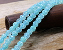 Czech Glass Blue Raspberry w/ Blue Wash Melon Round 6mm