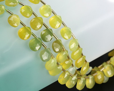 Serpentine (natural) Microfaceted Teardrop 8x10mm
