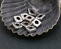 Mykonos Metalized Ceramic Antique Silver Square Washer 2x6mm
