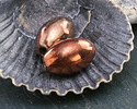 Mykonos Ceramic Iridescent Copper Patina Rice 14x7mm