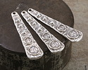 Mykonos Antique Silver (plated) Long Graduated Circle Drop Focal 8x53mm
