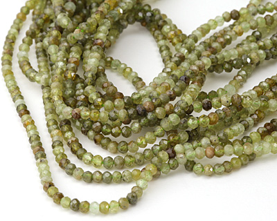 Vesuvianite Faceted Rondelle 4mm