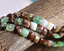 Australian Chrysoprase Microfaceted Square 8mm