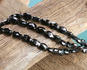 Black Obsidian Microfaceted Oval 8x6mm