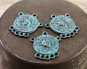 Mykonos Copper (plated) Patina Medallion Multi-Ring Chandelier Focal Link 25x28mm