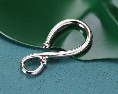 TierraCast White Bronze (plated) Large Classic Hook Clasp 32x16mm