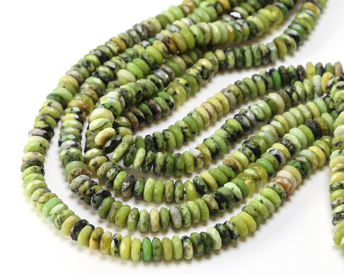China Chrysoprase Faceted Spacer Rondelle 2x5mm