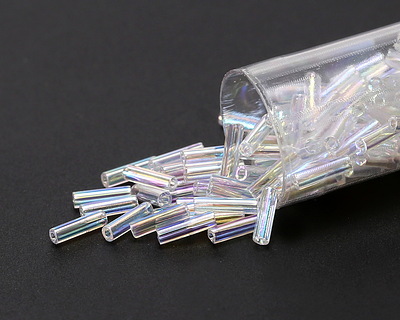 Miyuki Crystal AB Bugle Bead 6mm
