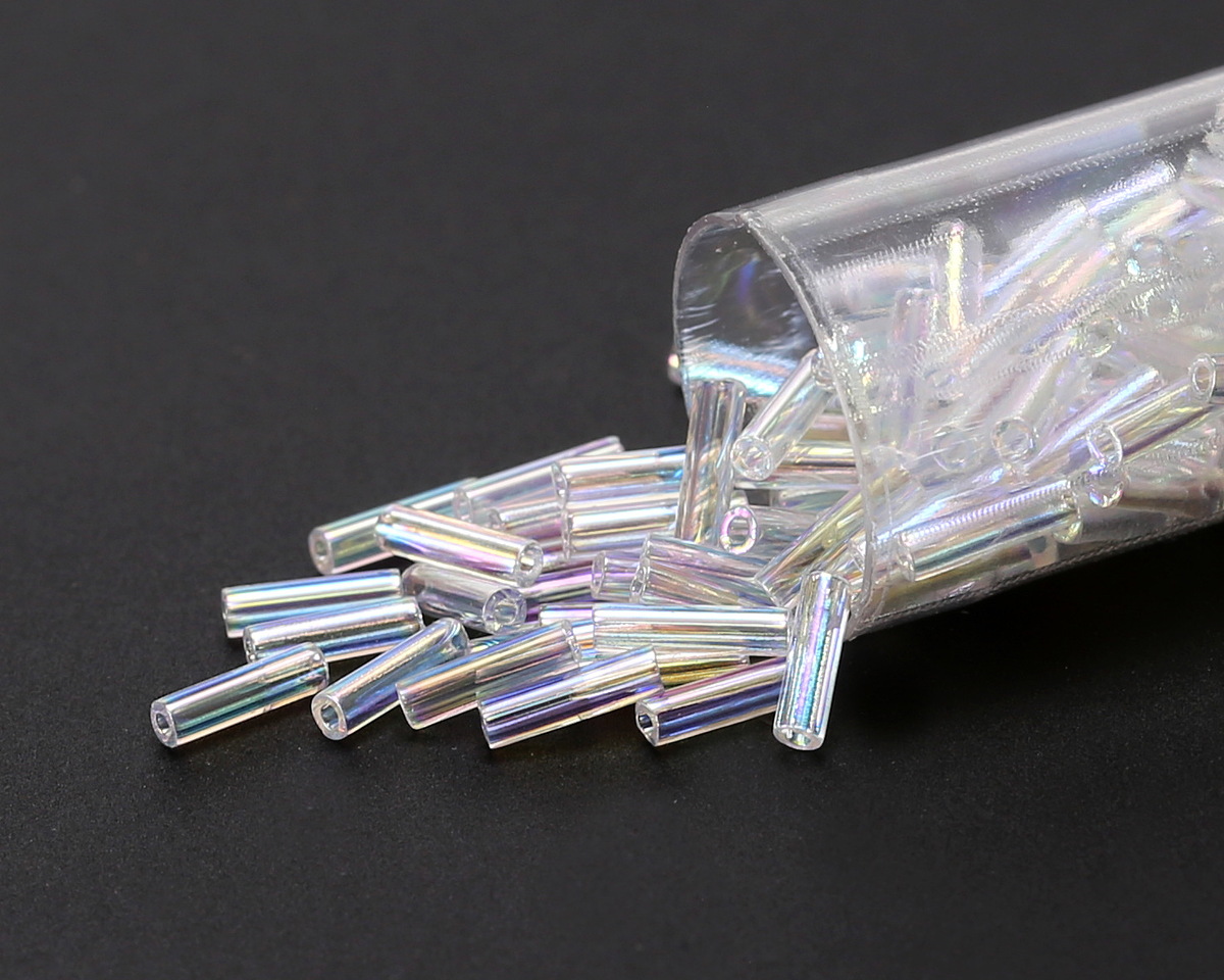 Miyuki Crystal AB Bugle Bead 6mm